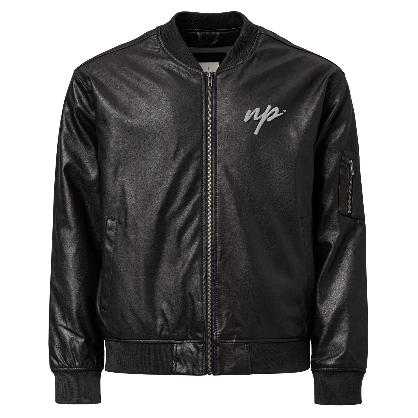 np leather bomber jacket